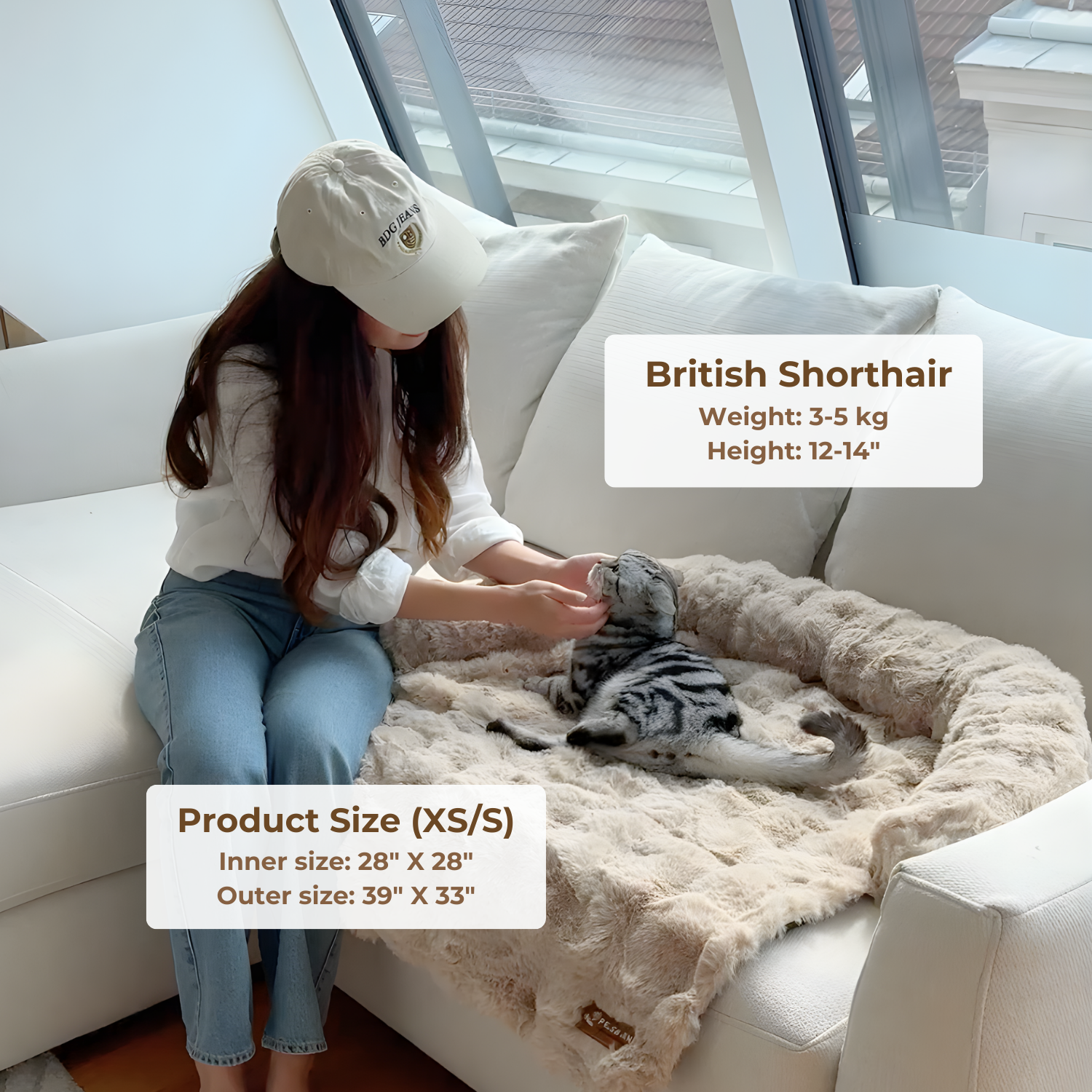 Pelsbarn Luxurious Sofa Bed ( 1+1 ) for Cats