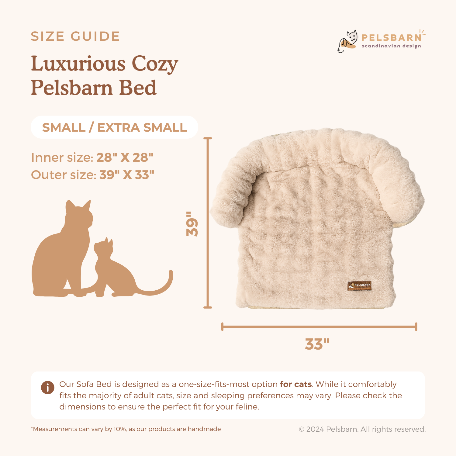Pelsbarn Luxurious Sofa Bed ( 1+1 ) for Cats