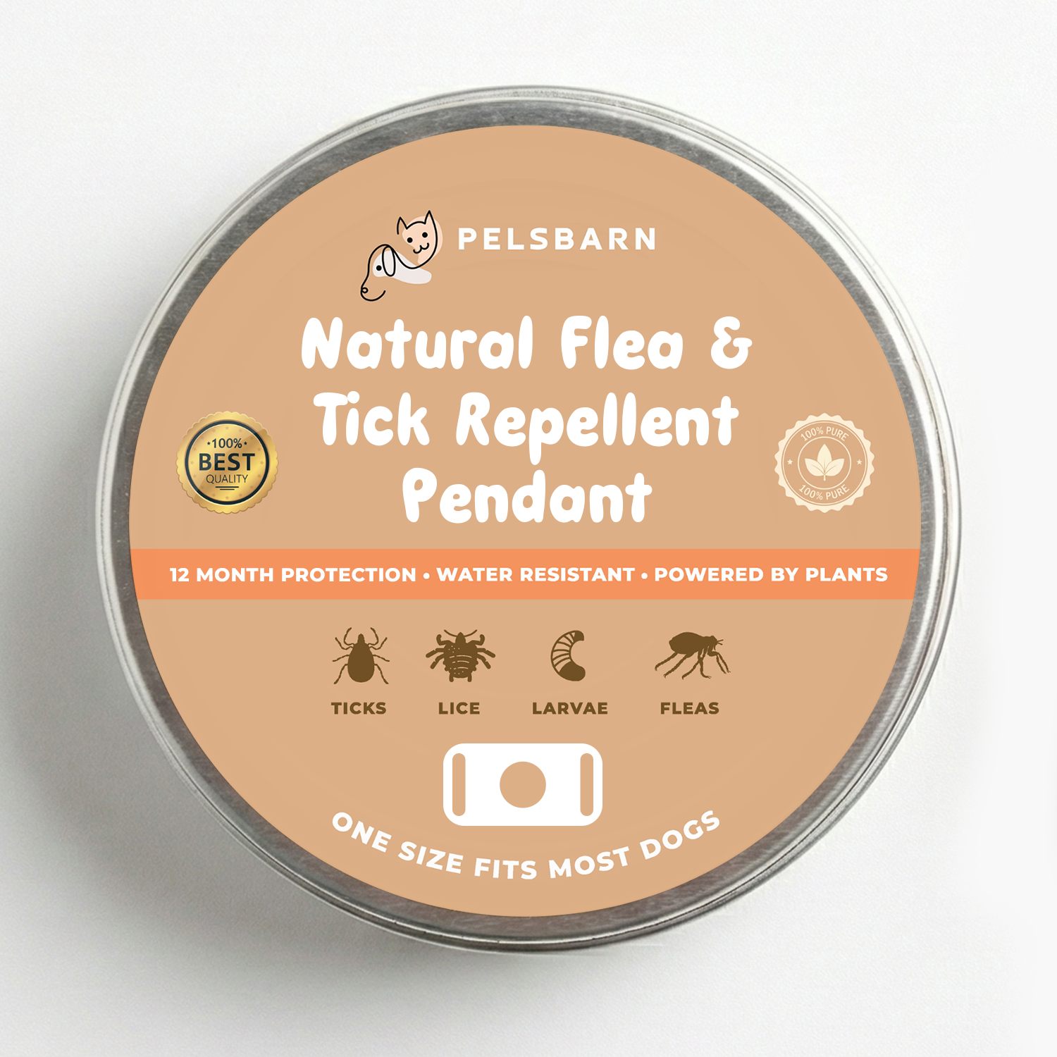Pelsbarn Natural Flea and Tick Pendant