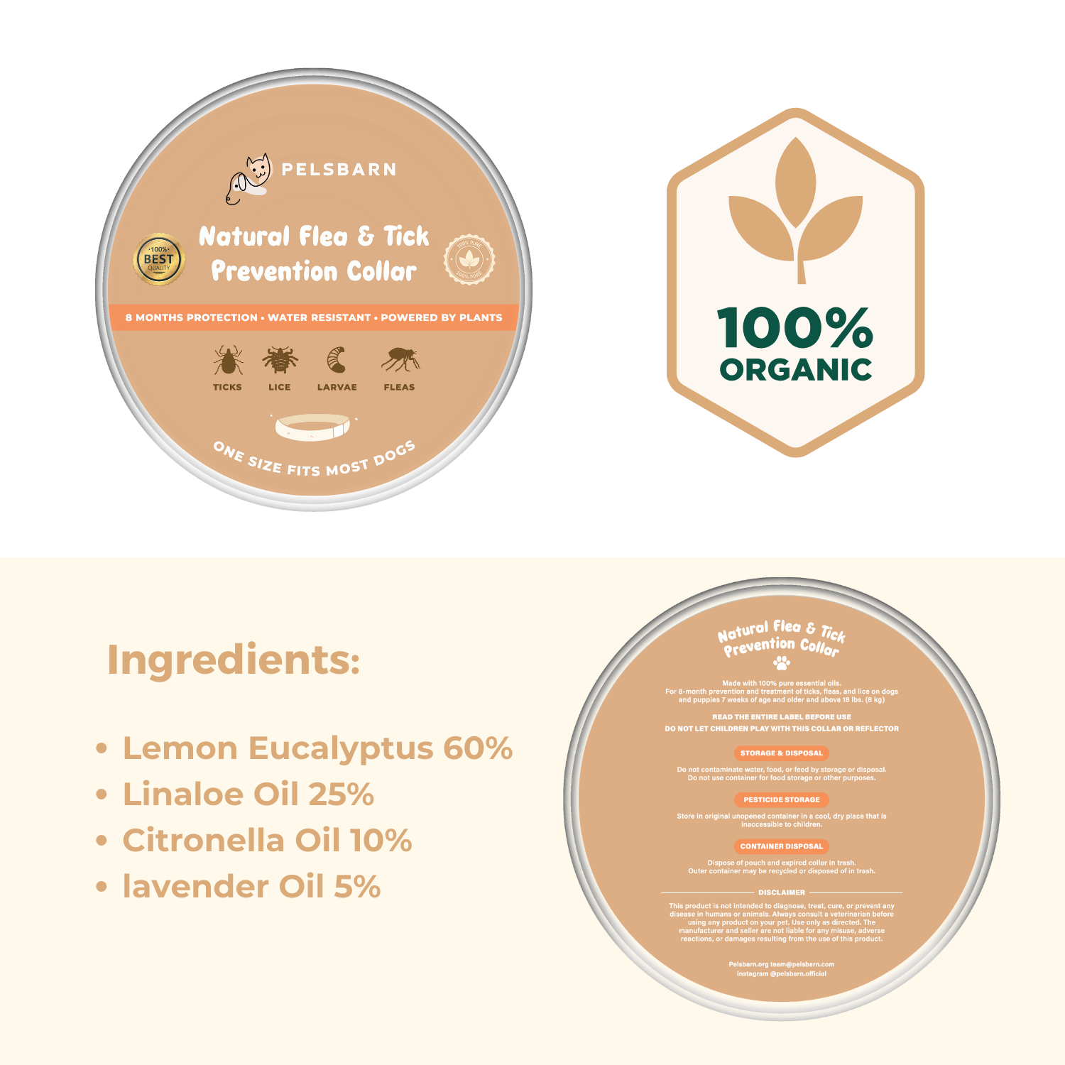 Natural Flea & Tick Prevention Collar