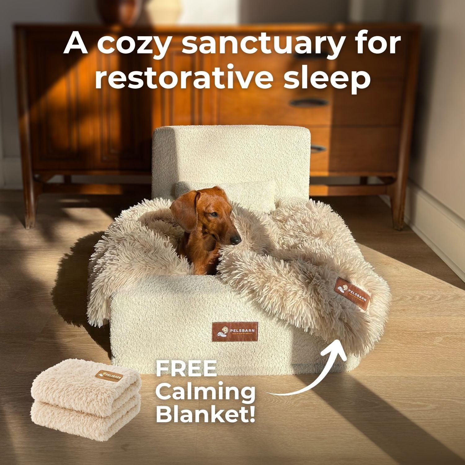 The Real Dog Bed + Free Calming Blanket