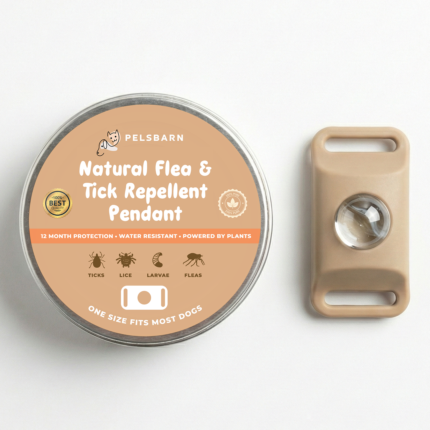 Pelsbarn Natural Flea and Tick Pendant