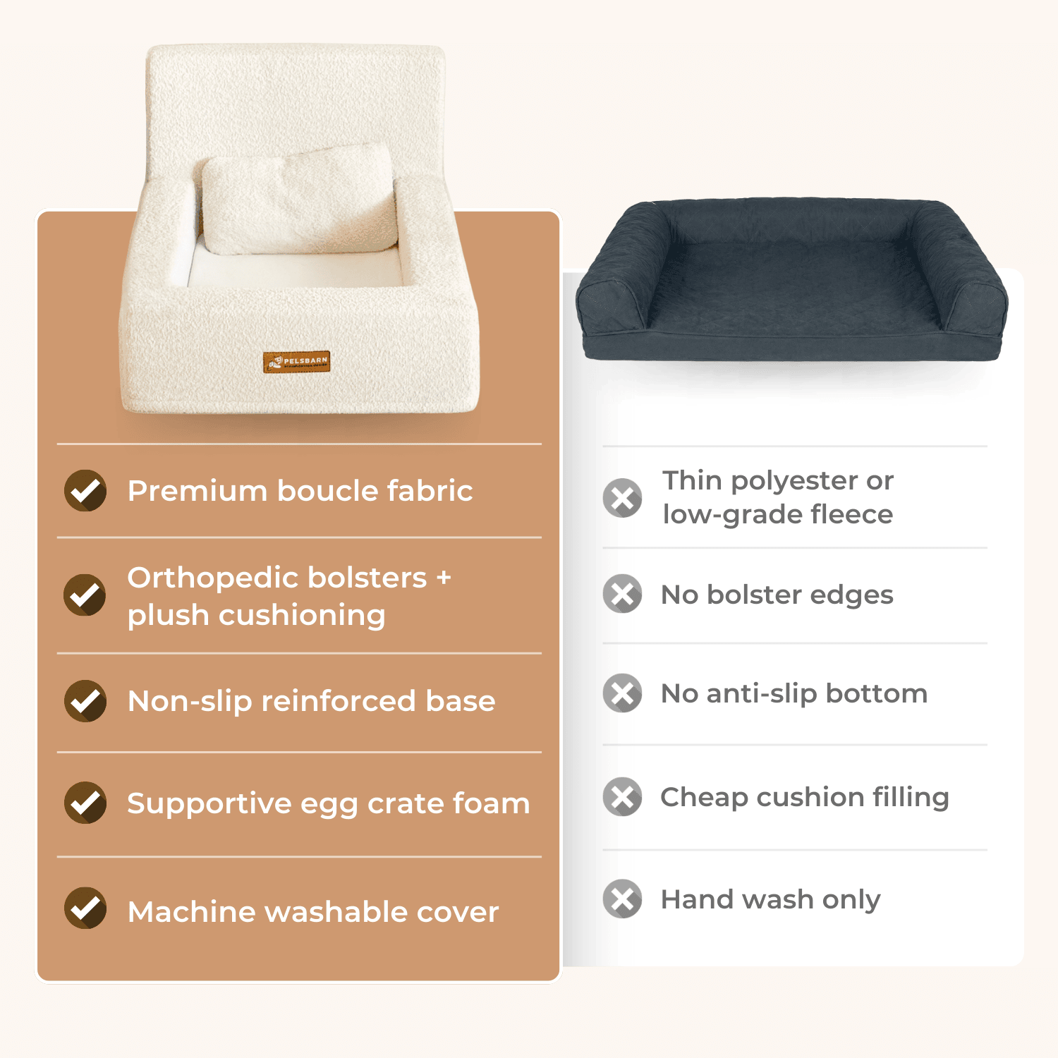 REAL orthopedic bed for dogs (including mattress and pillow)