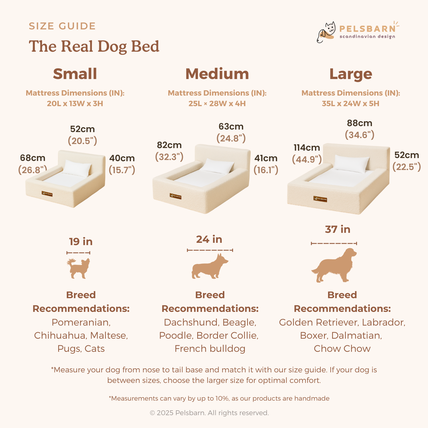 REAL orthopedic bed for dogs (including mattress and pillow)