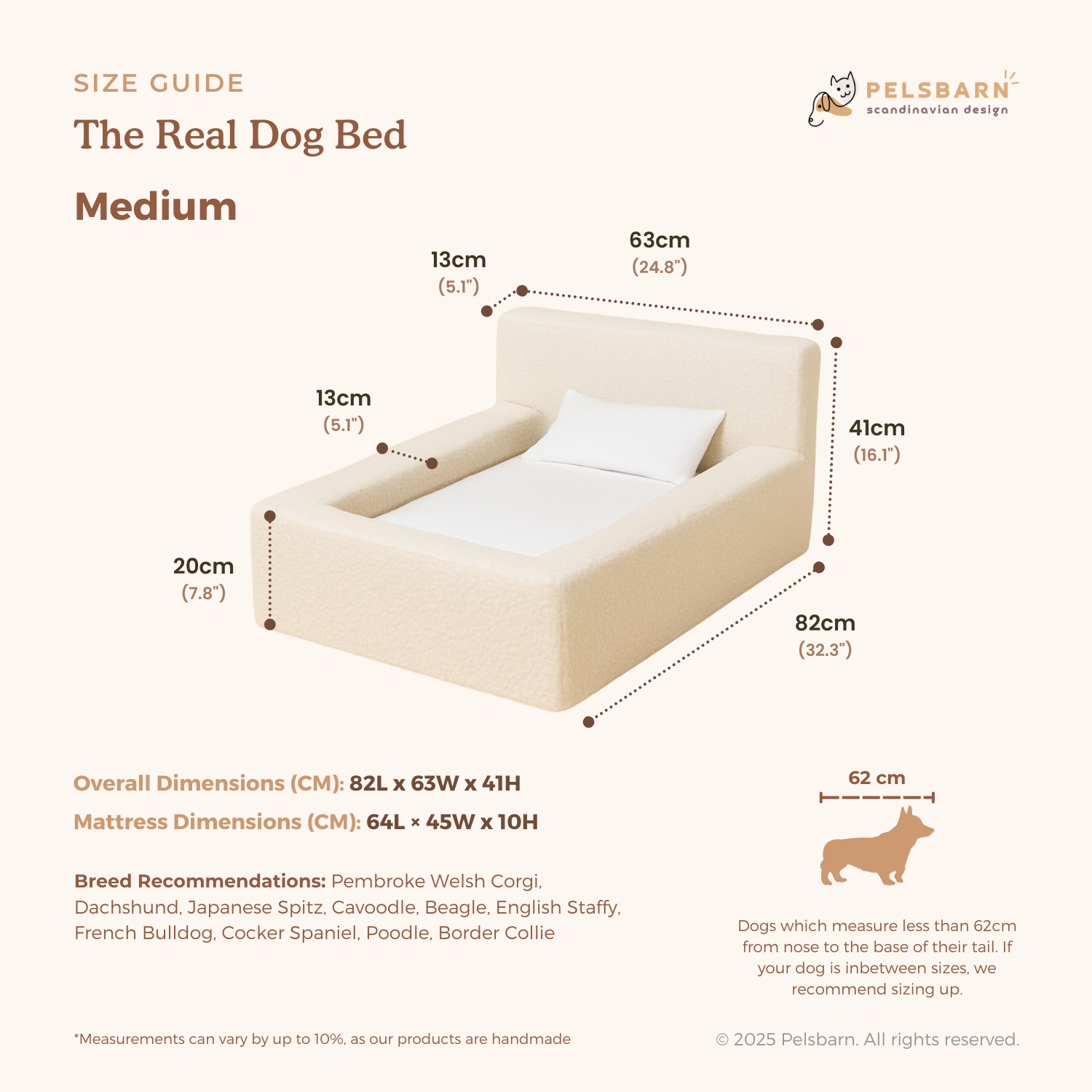 REAL orthopedic bed for dogs (including mattress and pillow)