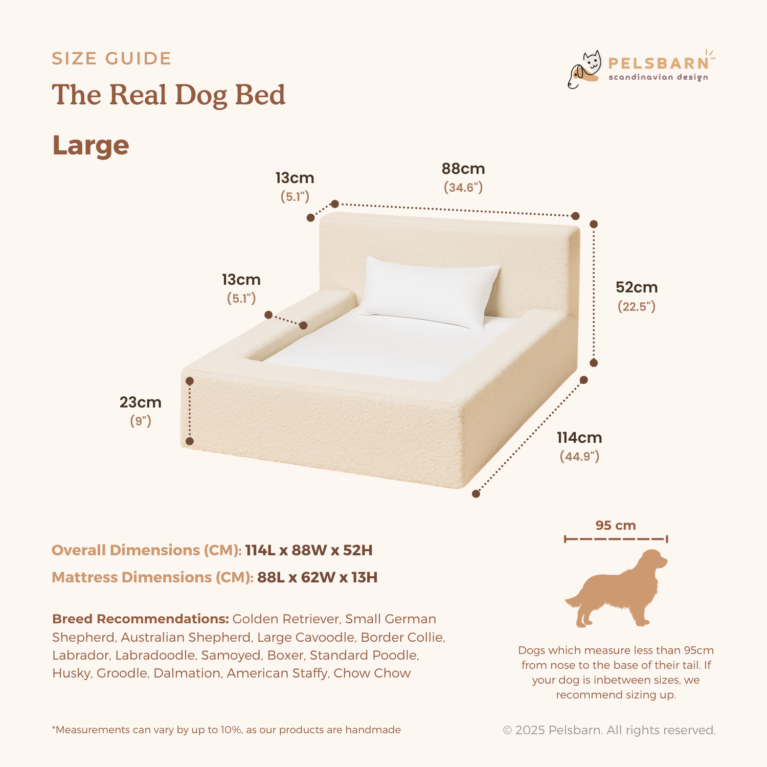 The Real Dog Bed + Free Calming Blanket
