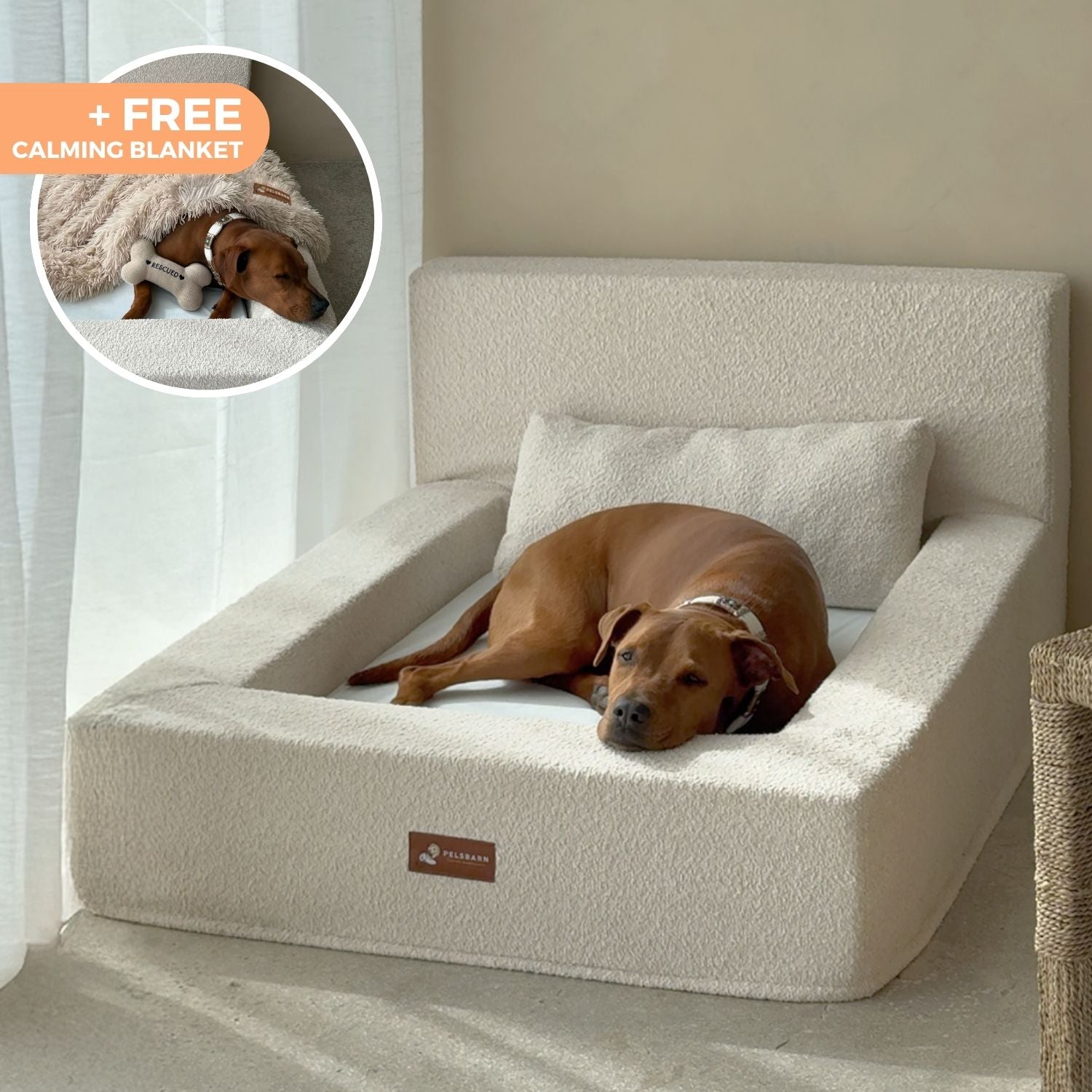 The Real Dog Bed + Free Calming Blanket