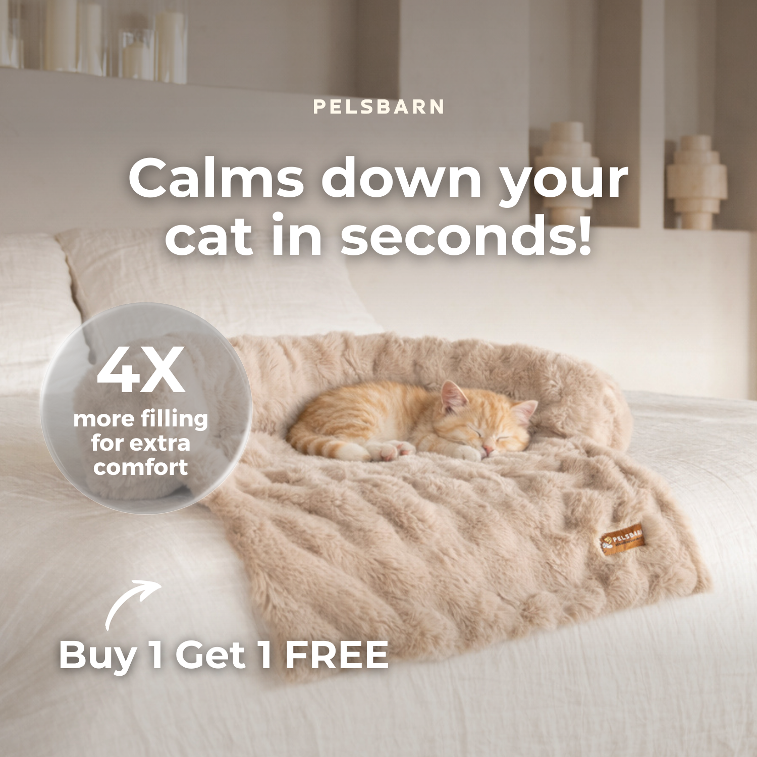 Pelsbarn Luxurious Sofa Bed ( 1+1 ) for Cats