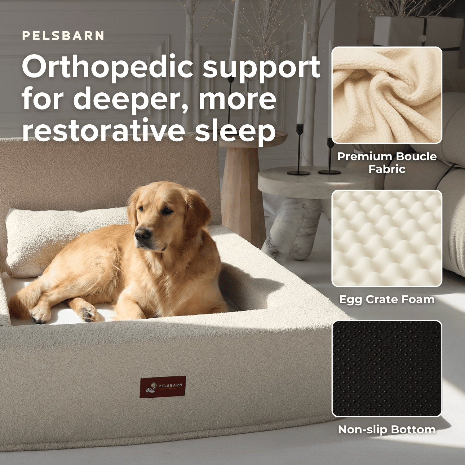 REAL orthopedic bed for dogs (including mattress and pillow)